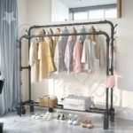 Closet Organizer Coat Rack Stand – Sturdy Carbon Steel Clothes & Shoe Organizer with Hooks - Image 7