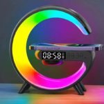 15W Wireless Charger Alarm Clock – Speaker & RGB Night Lamp - صورة 2