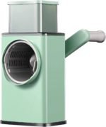 Rotary Vegetable Grater – Manual Mandoline Slicer with 3 Drum Blades