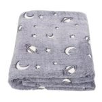 Magic Glow In The Dark Blanket – Star & Moon Luminous Plush Throw - صورة 2