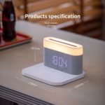 Digital Alarm Clock with 15W Wireless Charger & Night Light - Image 4
