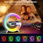 15W Wireless Charger Alarm Clock – Speaker & RGB Night Lamp - صورة 6