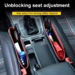 Vehicle Storage Box | Premium PU Leather Seat Catcher | Gap Filler Car Organizer| - صورة 12