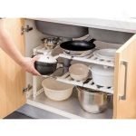 2 Tier Adjustable Under Sink Rack Pool Space Arrangements Frame - Image 4