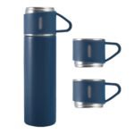 🏷️ Vacuum Flask Set – 500ML Stainless Steel Business Thermos with 3 Cups