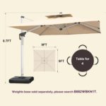 Patio Umbrella Outdoor Square - صورة 2