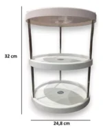 Rotating Storage Rack Shelves Kitchen Organizer - صورة 4