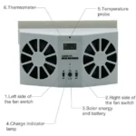 Car Solar Air Circulator Exhaust Fan - صورة 3