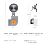 17mm 6-Claw Dashboard Panel Base Phone Bracket for Tesla Model 3 Model Y 360 Degree Rotation 4.0-7.2 inch Mobile Phone Holder - صورة 5