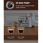 COFFEE MACHINE 20 BAR WITH MILK FROTHER - صورة 3