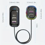 Car Super Fast charger 6-in-1 Multi Port USB - صورة 10