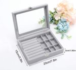Jewelry Velvet Storage Box Drawer - صورة 13