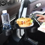 Universal Car Cup Holder Tray Adjustable Car Tray Table Mobile Phone Holder Mount 360° Swivel Arm Food Table Vehicle Accessories