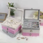 Jewelry Velvet Storage Box Drawer - صورة 5