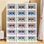 Folding Transparent Plastic Shoes Storage - Image 3