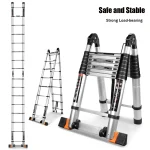 2.3M Stainless Steel Folding ladder Home Telescopic Ladders Scaffolding Ladder Engineering Stairs Herringbone 4 Step Ladder 접이식