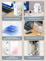 Tower Power Strip Multi Outlets - صورة 2