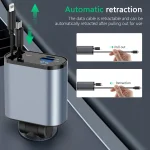 Fast Car Retractable Car Charger - صورة 3