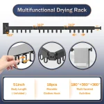 Retractable Cloth Drying Rack - صورة 4
