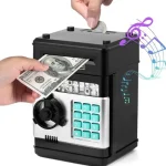 Creative Piggy Bank Automatic Mini Safe Coins Cash Saving Money Box Password Counter Code Key Lock Coin Bank ATM Child Gift - Image 4