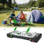 Portable Double Burner Gas Stove - صورة 2