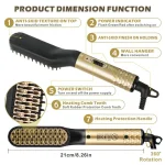 Straightener Comb Brush Beard - صورة 6
