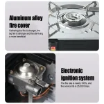 Portable Double Burner Gas Stove - صورة 5