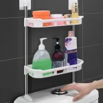 Toilet Rack No Drilling Shelf Above The Toilet Tank Bathroom Kitchen Storage Rack Shampoo Storage Holder Bathroom Accessories - Image 5
