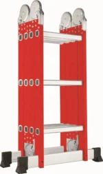 Multi-purpose retractable step scaffold, aluminum telescopic extension ladder, EN131 - صورة 2