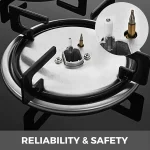 Glass Panel Four burner Gas Stove - صورة 5