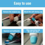 Auto-Close Toothpaste Cap: Hygienic, No-Waste Solution - صورة 7