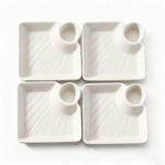 4-Piece French Fry & Dipping Plate Set for Snacks - صورة 5