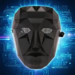 Halloween Boss Helmet: Durable Black PVC Mask - Image 2