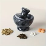 Natural Marble Mortar Set: Rust-Free Kitchen Essential
