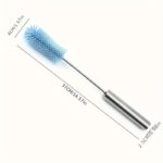 Silicone Rotating Bottle Brush with Stainless Steel Handle - صورة 4