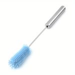 Silicone Rotating Bottle Brush with Stainless Steel Handle - صورة 7