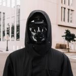 Halloween Boss Helmet: Durable Black PVC Mask - Image 5