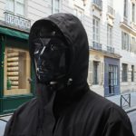 Halloween Boss Helmet: Durable Black PVC Mask - Image 3