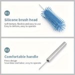 Silicone Rotating Bottle Brush with Stainless Steel Handle - صورة 12