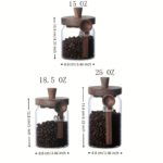 Glass Jars with Wooden Lids & Spoons - 3 Piece Set - صورة 3