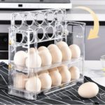 Refrigerator Egg Organizer – 3-Tier Clear Storage Solution - صورة 2