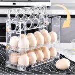 Refrigerator Egg Organizer – 3-Tier Clear Storage Solution - صورة 5