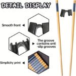 Silicone Chopsticks Holder, Durable PE, Easy Grip Set - صورة 6