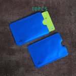 Black RFID Shielding Card Sleeves, 10-Pack Secure Holders - صورة 13