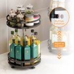 Space-Saving 3-Tier Rotating Spice Rack Organizer - صورة 3