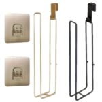 Space-Saving Metal Toilet Roll Holder with Adhesive Hook - صورة 5