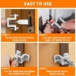 Compact Stainless Steel Travel Door Lock - Ultimate Security - صورة 2