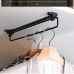 Modern Telescopic Wardrobe Hanger Rod - Durable Metal - Image 4