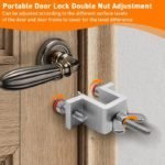 Compact Stainless Steel Travel Door Lock - Ultimate Security - صورة 3