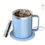 Smart Electric Coffee Mug Warmer Set for Desk Use - صورة 7